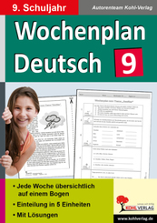 Wochenplan Deutsch, 9. Schuljahr