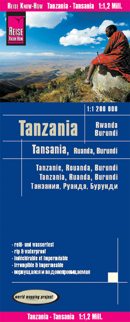 Reise Know-How Landkarte Tansania, Ruanda, Burundi (1:1.200.000). Tanzania, Rwanda, Burundi / Tanzanie, Rouanda, Burundi