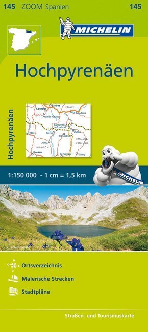 Michelin Karte Hochpyrenäen. Pyrénées Centrales. Béarn, Bigorre, Aragon -