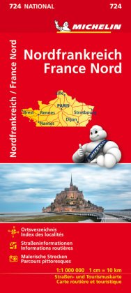 Michelin Karte Nordfrankreich. France Nord -
