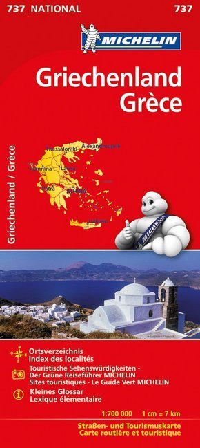 Michelin Karte Griechenland. Grèce