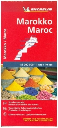 Michelin Karte Marokko. Maroc