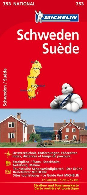 Michelin Karte Schweden. Suède -