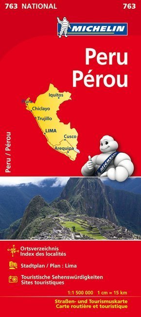 Michelin Karte Peru. Pérou