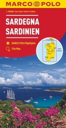 MARCO POLO Regionalkarte Italien 15 Sardinien 1:200.000. Sardaigne / Sardegna / Sardinia