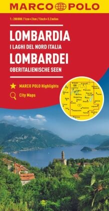 MARCO POLO Regionalkarte Italien 02 Lombardei, Oberitalienische Seen 1:200.000. Lombardia I Laghi Del Nord Italia / Lomb -
