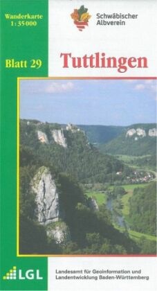 Topographische Wanderkarte Baden-Württemberg Tuttlingen