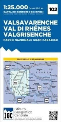 IGC Wanderkarte Valsavareche, Val di Rhemes, Valgrisenche