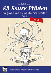 88 Snare Etüden für große und kleine Drumsetstarter, m. 1 Audio-CD