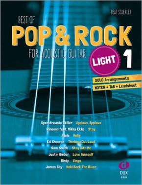 Best of Pop & Rock for Acoustic Guitar light 1 - Vol.1