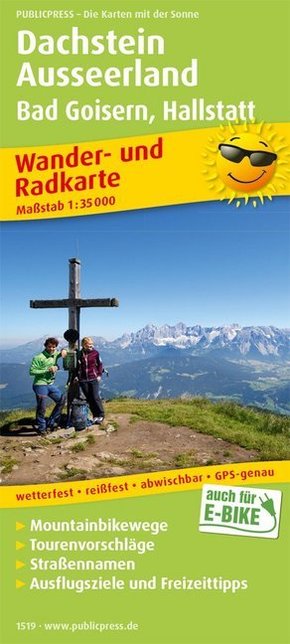 PublicPress Wander- und Radkarte Dachstein, Ausseerland, Bad Goisern, Hallstatt