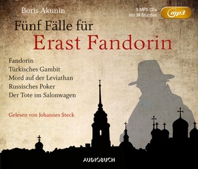 Fünf Fälle für Erast Fandorin, 5 Audio-CD, 5 MP3