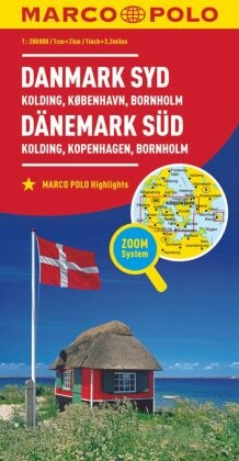 MARCO POLO Regionalkarte Dänemark Süd 1:200.000. Denmark South / Dänemark Du Sud / Danmark Syd -
