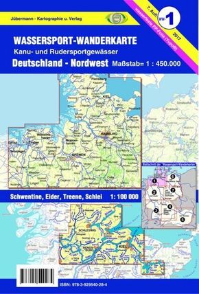 Wassersport-Wanderkarte / Deutschland Nordwest für Kanu- und Rudersport