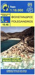 Hiking Map Wanderkarte Blatt Folegandros