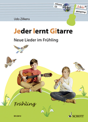 Jeder lernt Gitarre - Neue Lieder im Frühling, m. Audio-CD