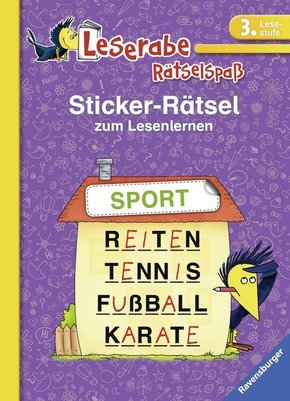 Leserabe, Rätselspaß - Sticker-Rätsel zum Lesenlernen, 3. Lesestufe