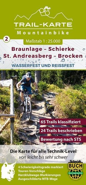 MTB Trail-Karte Braunlage - Schierke - St. Andreasberg - Brocken