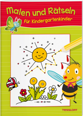 Malen und Rätseln für Kindergartenkinder (Grün)