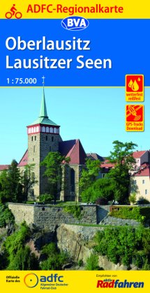 ADFC-Regionalkarte Oberlausitz - Lausitzer Seen, 1:75.000, mit Tagestourenvorschlägen, reiß- und wetterfest, E-Bike-geei