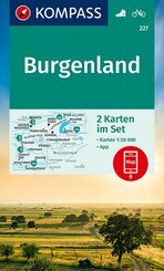 KOMPASS Wanderkarten-Set 227 Burgenland (2 Karten) 1:50.000