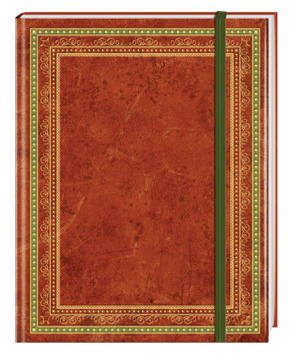 Blank Book Lederlook rotbraun (groß)