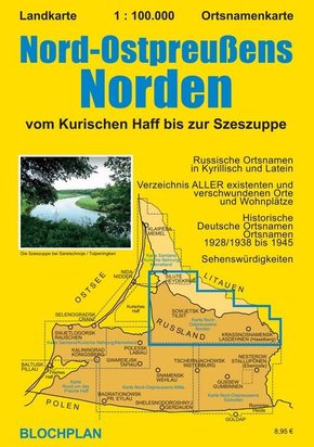 Landkarte Nord-Ostpreußens Norden