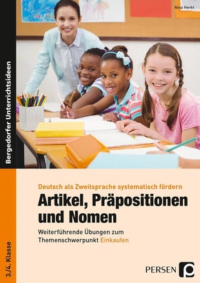 Artikel, Präpositionen und Nomen - Einkaufen 3./4. Klasse