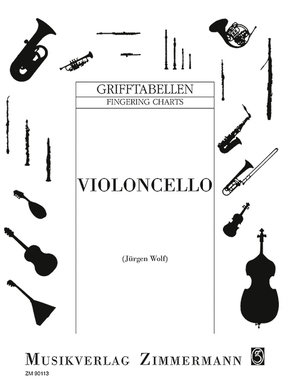 Grifftabelle für Violoncello