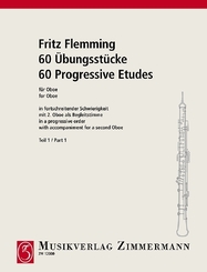 60 Übungsstücke in fortschreitender Schwierigkeit, für Oboe - Tl.1
