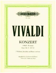 Konzert für 2 Violinen, Streicher und Basso continuo d-moll op. 3 Nr. 11 RV 565 (aus "L'estro armonico", Ausgabe für Vio
