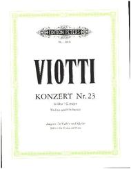 Konzert für Violine und Orchester Nr. 23 G-Dur (Ausgabe für Violine und Klavier (+Kadenzen))