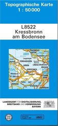 Topographische Karte Bayern Kressbronn am Bodensee