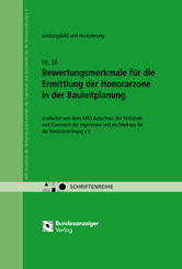 Bewertungsmerkmale für die Ermittlung der Honorarzone in der Bauleitplanung