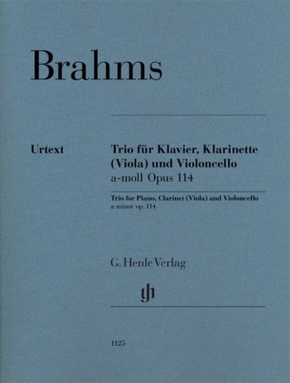 Johannes Brahms - Klarinettentrio a-moll op. 114 für Klavier, Klarinette (Viola) und Violoncello