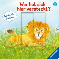 Wer hat sich hier versteckt? Suche die Zootiere