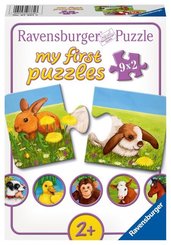 Ravensburger Kinderpuzzle - 07331 Liebenswerte Tiere - my first puzzle mit 9x2 Teilen - Puzzle für Kinder ab 2 Jahren