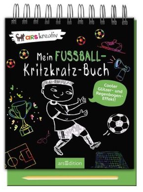 Mein Fußball-Kritzkratz-Buch, m. Holzstift