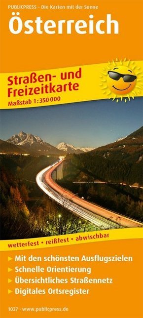 PUBLICPRESS Straßen- und Freizeitkarte Österreich