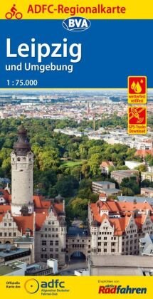 ADFC-Regionalkarte Leipzig und Umgebung, 1:75.000, mit Tagestourenvorschlägen, reiß- und wetterfest, E-Bike-geeignet, GP