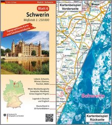 Topographische Karte und Satellitenbildkarte Schwerin