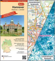 Topographische Karte und Satellitenbildkarte Hannover