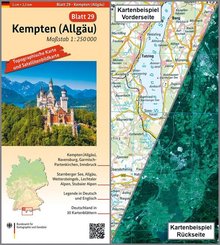 Topographische Karte und Satellitenbildkarte Kempten (Allgäu)