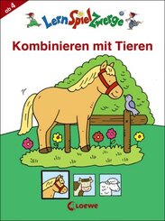 LernSpielZwerge - Mal- und Rätselblocks - Kombinieren mit Tieren