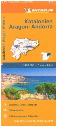 Michelin Karte Katalonien, Aragon, Andorra