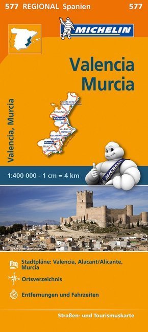 Michelin Karte Valencia, Murcia