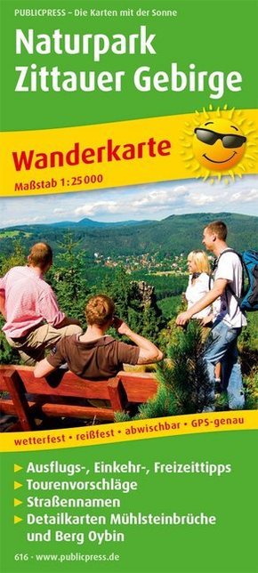 PUBLICPRESS Wanderkarte Naturpark Zittauer Gebirge