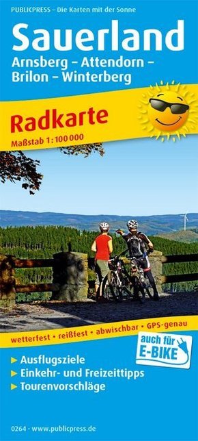 PUBLICPRESS Radkarte Sauerland, Arnsberg - Attendorn - Brilon - Winterberg