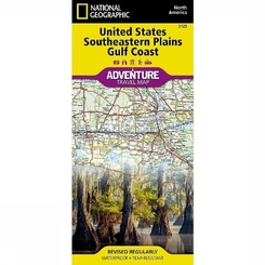 National Geographic Adventure Map United States, Southeastern Plains & Gulf Coast