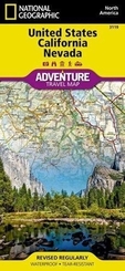 National Geographic Adventure Map United States, Calfornia and Nevada